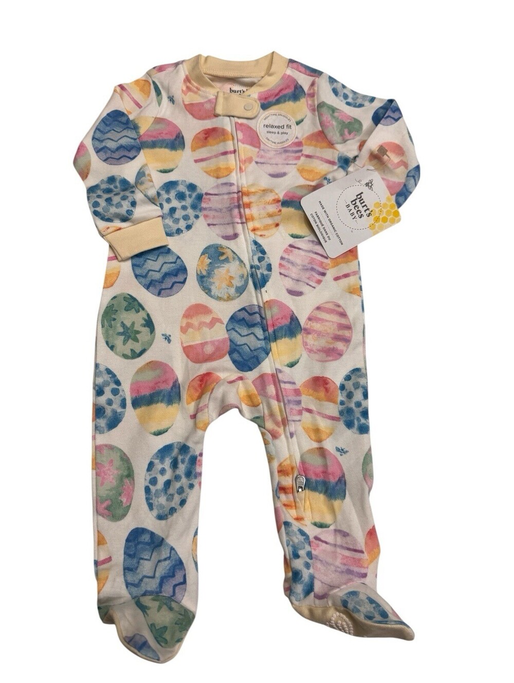 Burt Bees Baby Easter Eggs Sleep And Play Pajamas 3-6 Months